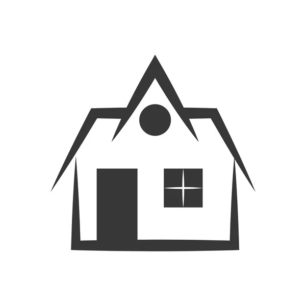 Icona della casa. progettazione di edifici. Grafico vettoriale — Vettoriale Stock