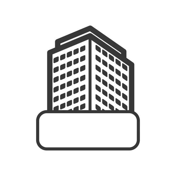 Icono del apartamento. diseño del edificio. Gráfico vectorial — Vector de stock