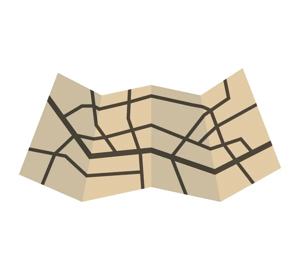Icona della mappa. strumento di progettazione della navigazione. Grafico vettoriale — Vettoriale Stock