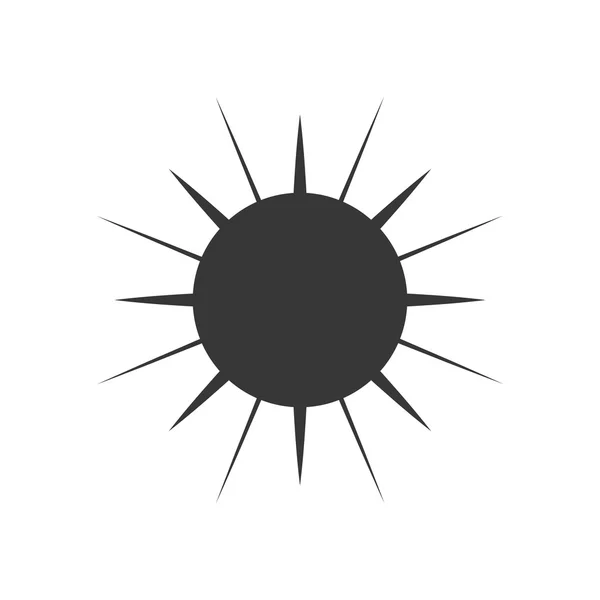 Ícone solar. Desenho meteorológico. Gráfico vetorial —  Vetores de Stock