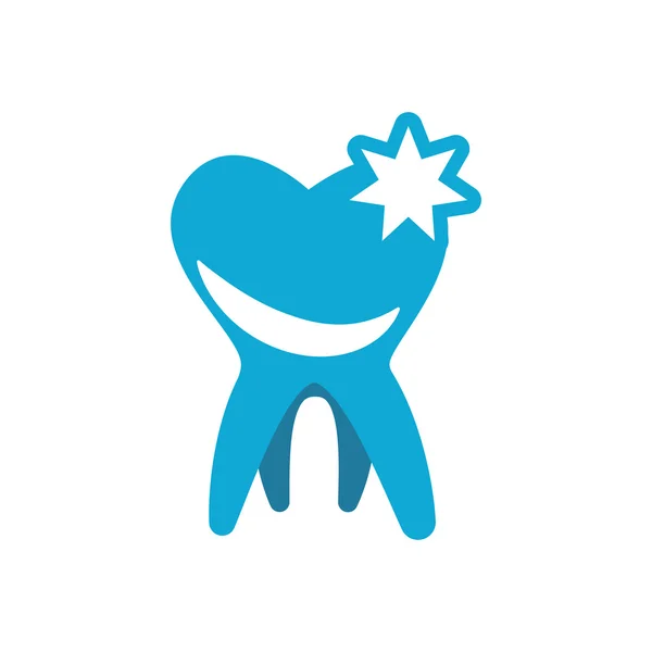 Icône de dent. Conception de soins dentaires. Graphique vectoriel — Image vectorielle