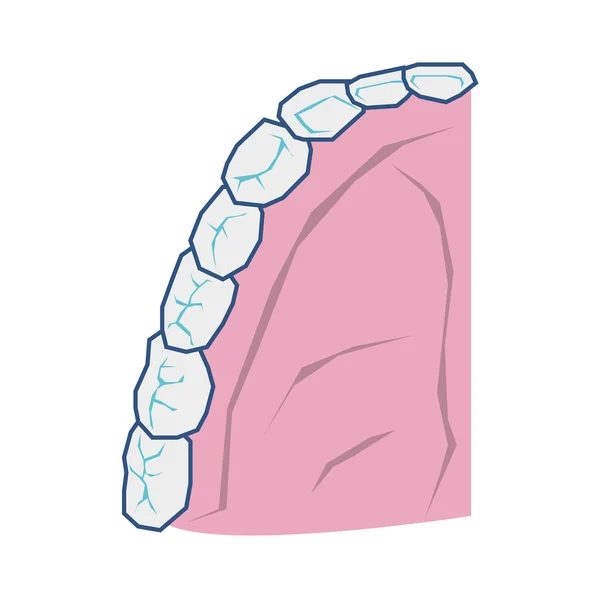 Dentes e ícone da boca. Desenho de cuidados dentários. Gráfico vetorial —  Vetores de Stock