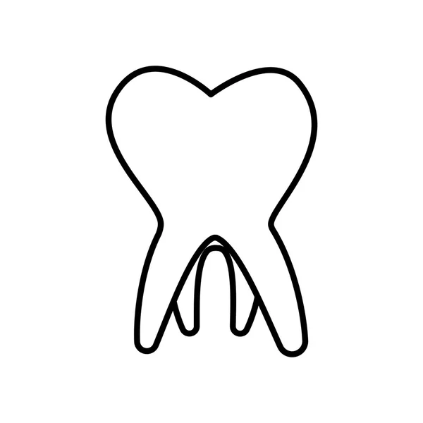 Значок зуба. Дизайн стоматологической помощи. Векторная графика — стоковый вектор