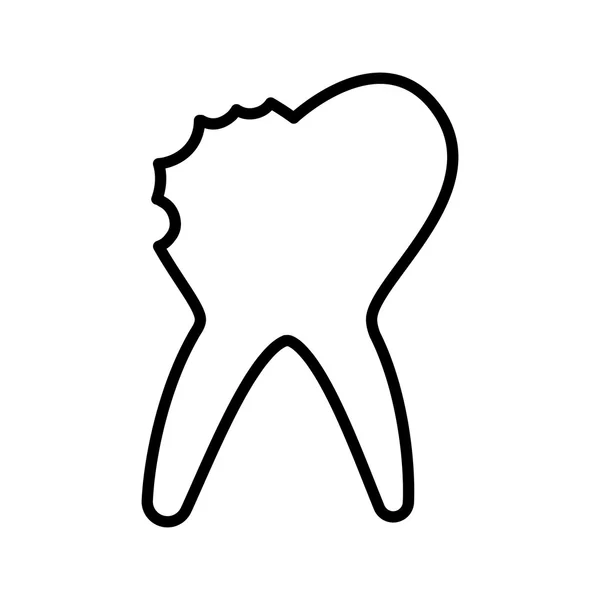 Icono del diente. Diseño de cuidado dental. Gráfico vectorial — Vector de stock