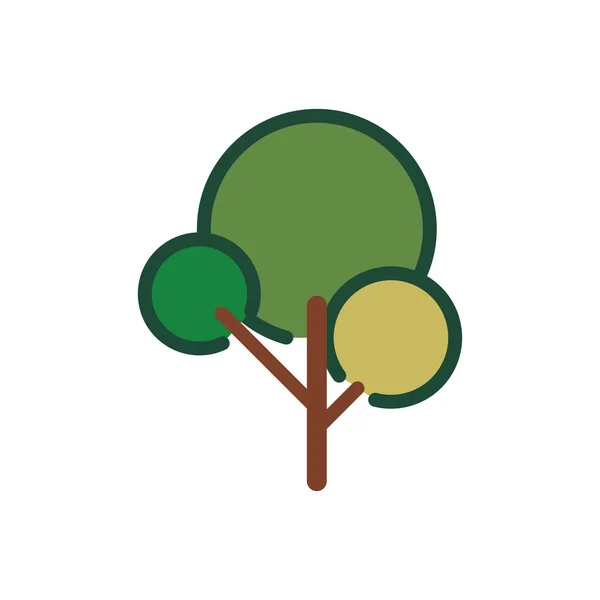 Icono del árbol. Diseño de la naturaleza. Gráfico vectorial — Vector de stock