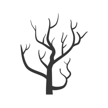 Kuru ağaç simgesi. Doğa tasarım. Vektör grafiği