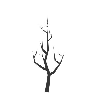 Kuru ağaç simgesi. Doğa tasarım. Vektör grafiği