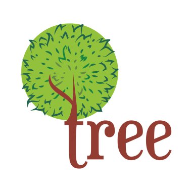 Ağaç simgesi. Doğa ve bitki tasarım. Vektör grafiği