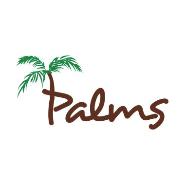 Palm Tree simgesi. Doğa ve bitki tasarımı. Vektör grafiği