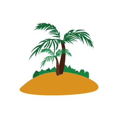Palm Tree simgesi. Doğa ve bitki tasarımı. Vektör grafiği
