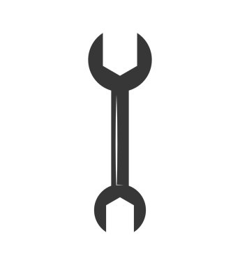 Wrench tool icon. Construction and repair design. Vector graphic