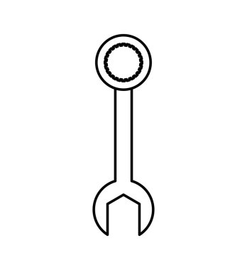 Wrench tool icon. Construction and repair design. Vector graphic
