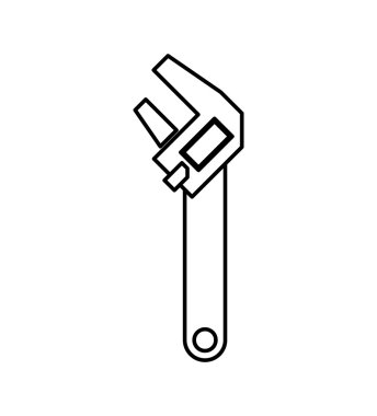 Wrench tool icon. Construction and repair design. Vector graphic