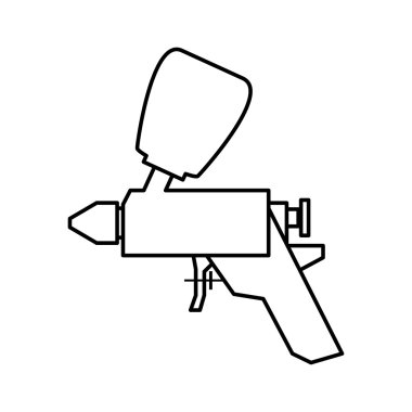 Sprey boya aracı simgesi. İnşaat ve onarım tasarımı. Vektör gr