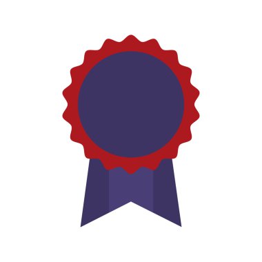 Kurdele simgesi ile mühür damgası. Etiket ve afiş tasarımı. Vector gra