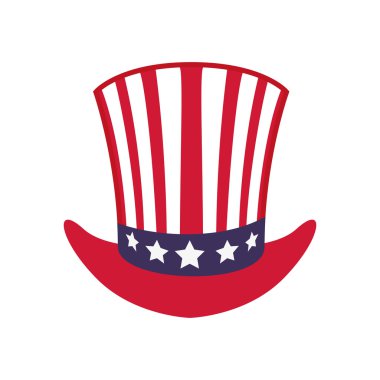 şapka simgesi. ABD tasarım. vektör grafiği