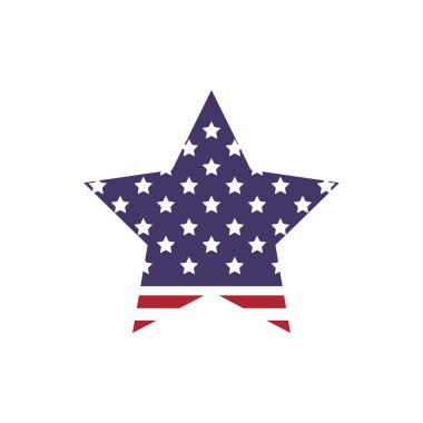 Yıldız şekli simgesi. ABD tasarım. Vektör grafiği