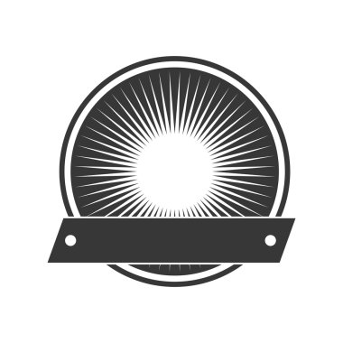 Kurdele simgesi ile mühür damgası. Etiket ve afiş tasarımı. Vector gra