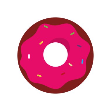 Donut kutsal kişilerin resmi. Tatlı tasarım. Vektör grafiği