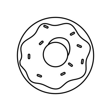 Donut kutsal kişilerin resmi. Tatlı tasarım. Vektör grafiği