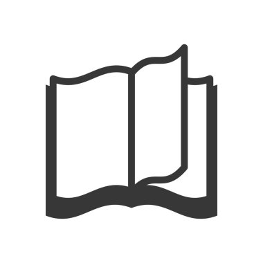 Kitap simgesi. Okuma ve tasarım öğrenme. Vektör grafiği