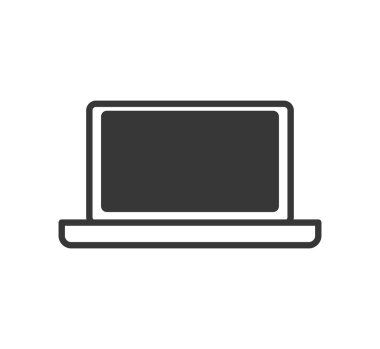 Dizüstü bilgisayar simgesi. Teknoloji ve gadget tasarım. Vektör grafiği