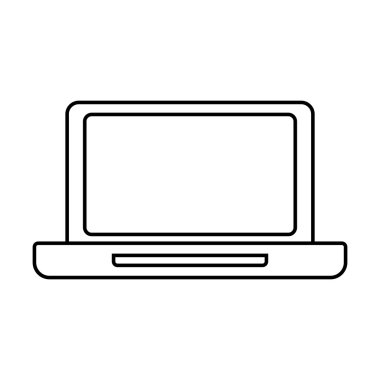 Dizüstü bilgisayar simgesi. Teknoloji ve gadget tasarım. Vektör grafiği