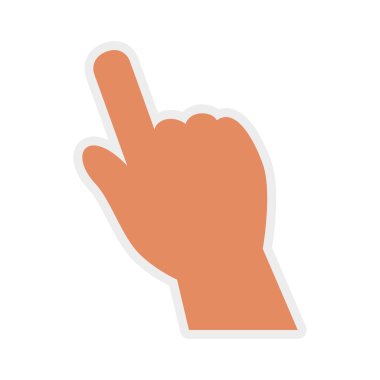 Parmak simgesiyle jest. İnsan eli tasarım. vektör grafiği