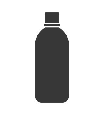 Şişe simgesi. Soda ve içki tasarım. Vektör grafiği