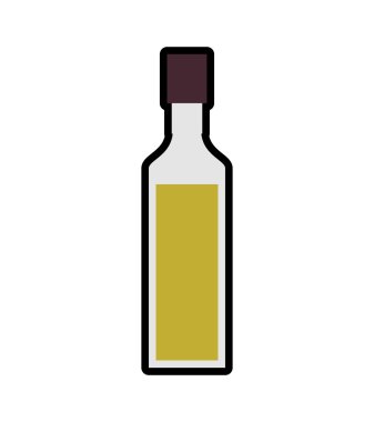 Cam simgesi şişe içinde zeytinyağı. Kavanoz tasarımı. Vektör grafiği