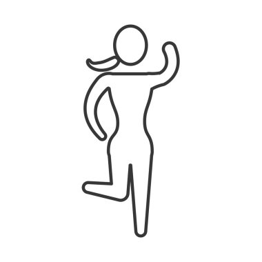 Pictogram çalışan simgesi. Sağlıklı yaşam tarzı tasarımı. Vektör grafiği