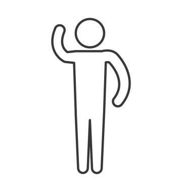 Piktogram germe simgesi. Sağlıklı yaşam tarzı tasarımı. Vektör grap