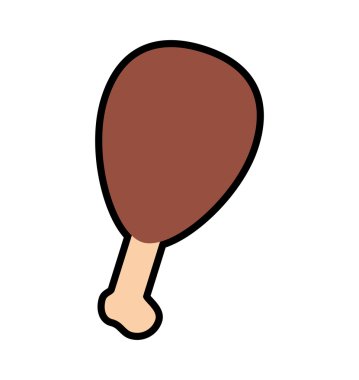 Tavuk simgesi. Sağlıklı ve Organik gıda. Vektör grafiği