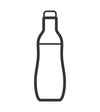 Su şişesi simgesi. Sağlıklı ve Organik gıda. Vektör grafiği