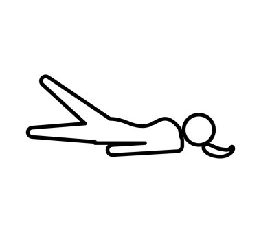 Piktogram germe simgesi. Sağlıklı yaşam tarzı tasarımı. Vektör grap