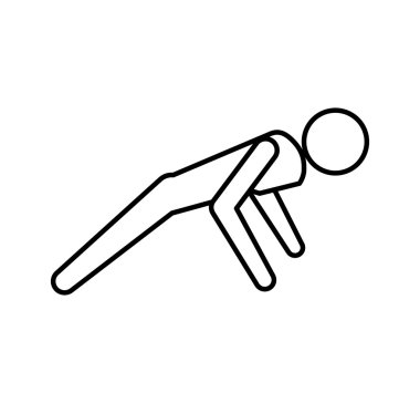 Pictogram itme simgesi yapıyor. Sağlıklı yaşam tarzı tasarımı. Vektör g