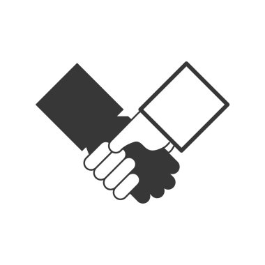 El sıkışma simgesi. İnsan eli tasarım. Vektör grafiği