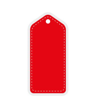 Kırmızı etiketi simgesi. etiket tasarımı. Vektör grafiği