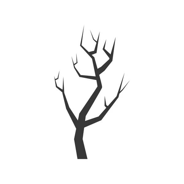 Ikon Pohon Kering. Desain alam. Grafik vektor - Stok Vektor