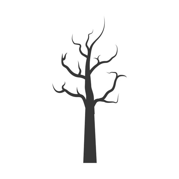 Kuru ağaç simgesi. Doğa tasarım. Vektör grafiği — Stok Vektör