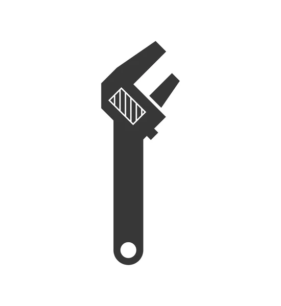 Icono de herramienta de llave inglesa. Diseño de construcción y reparación. Gráfico vectorial — Vector de stock