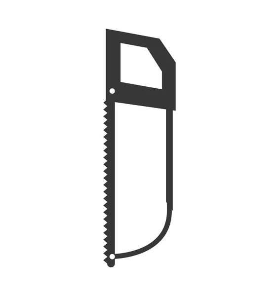 Icono de herramienta de sierra. Diseño de construcción y reparación. Gráfico vectorial — Vector de stock