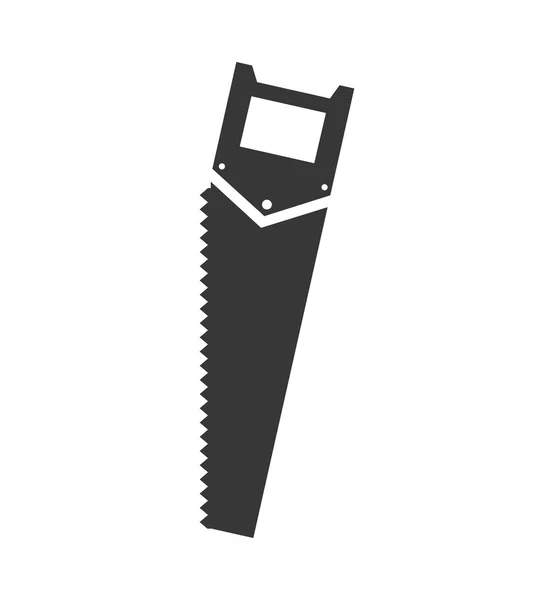 Icono de herramienta de sierra. Diseño de construcción y reparación. Gráfico vectorial — Archivo Imágenes Vectoriales