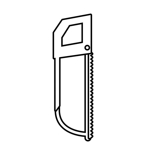 Icône outil scie. Conception de construction et de réparation. Graphique vectoriel — Image vectorielle