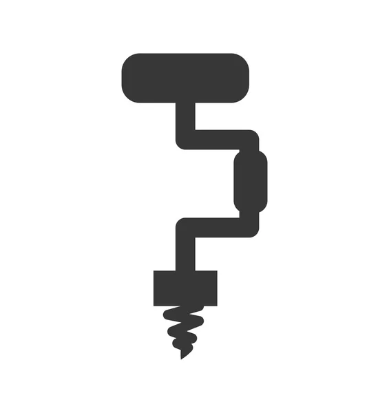 Icona strumento di perforazione. Progettazione di costruzione e riparazione. Grafico vettoriale — Vettoriale Stock