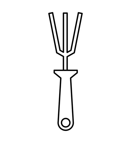 Rechen-Werkzeug-Symbol. Gartengestaltung. Vektorgrafik — Stockvektor