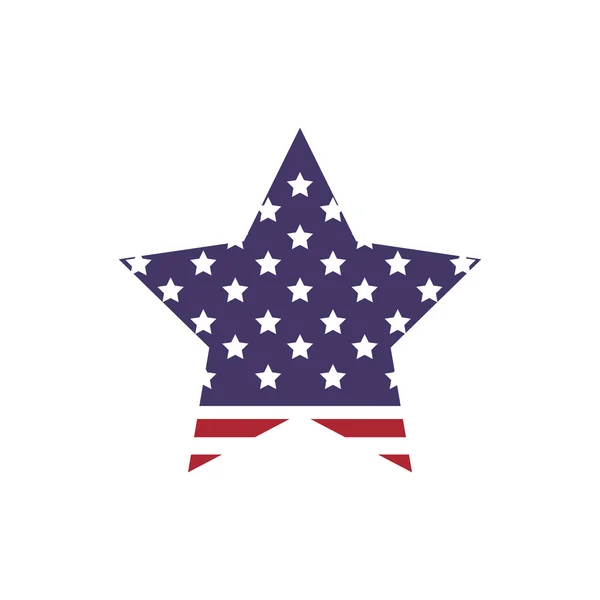 Значок в форме звезды. США дизайн. Векторная графика — стоковый вектор