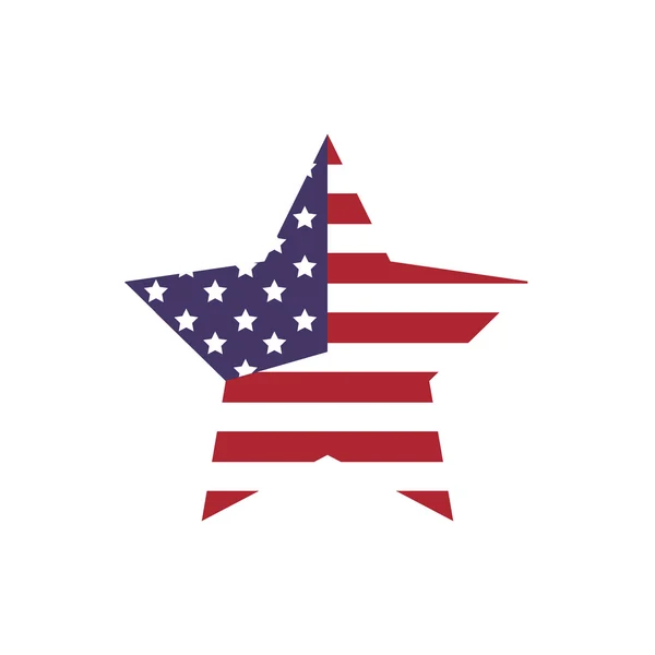 Csillag alakú ikon. USA design. Vektorgrafikus — Stock Vector