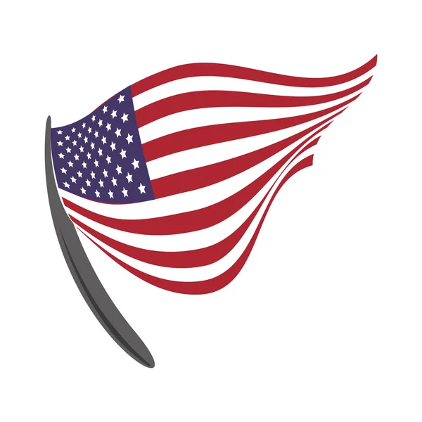 เพนเนนต์กับไอคอนธง การออกแบบของอเมริกา กราฟิกเวกเตอร์ — ภาพเวกเตอร์สต็อก