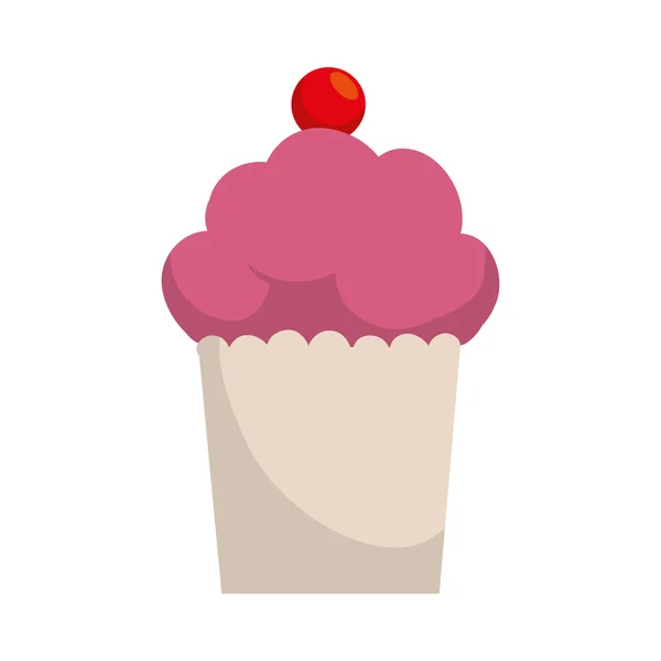 Cupcake-ikonen. Söt design. Vektorgrafik — Stock vektor